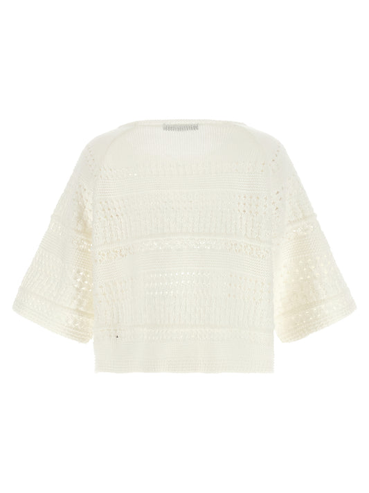 Cárdigan Max Mara de algodón blanco