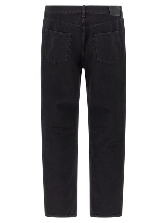 Vaqueros Saint Laurent negros de algodón de pernera recta