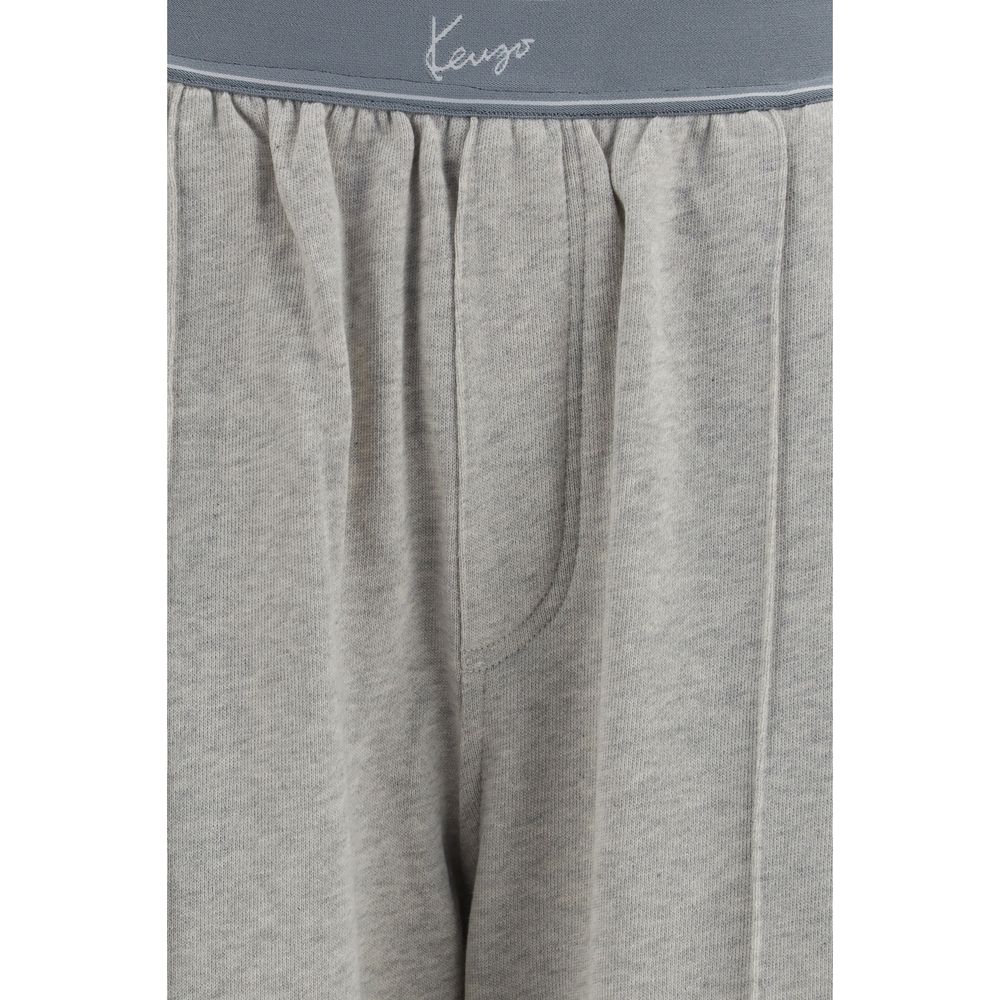 Pantalones de chándal de algodón gris Kenzo