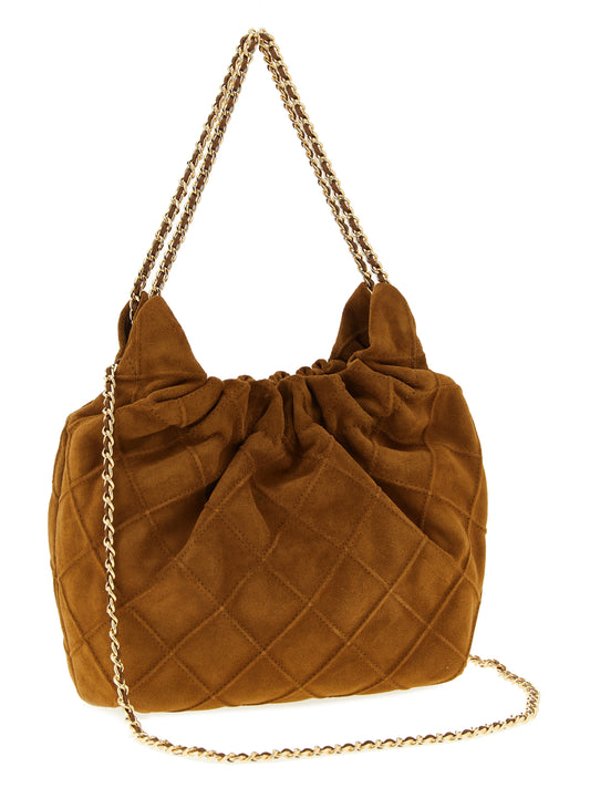 Bolso de mano Tory Burch de cuero bovino marrón
