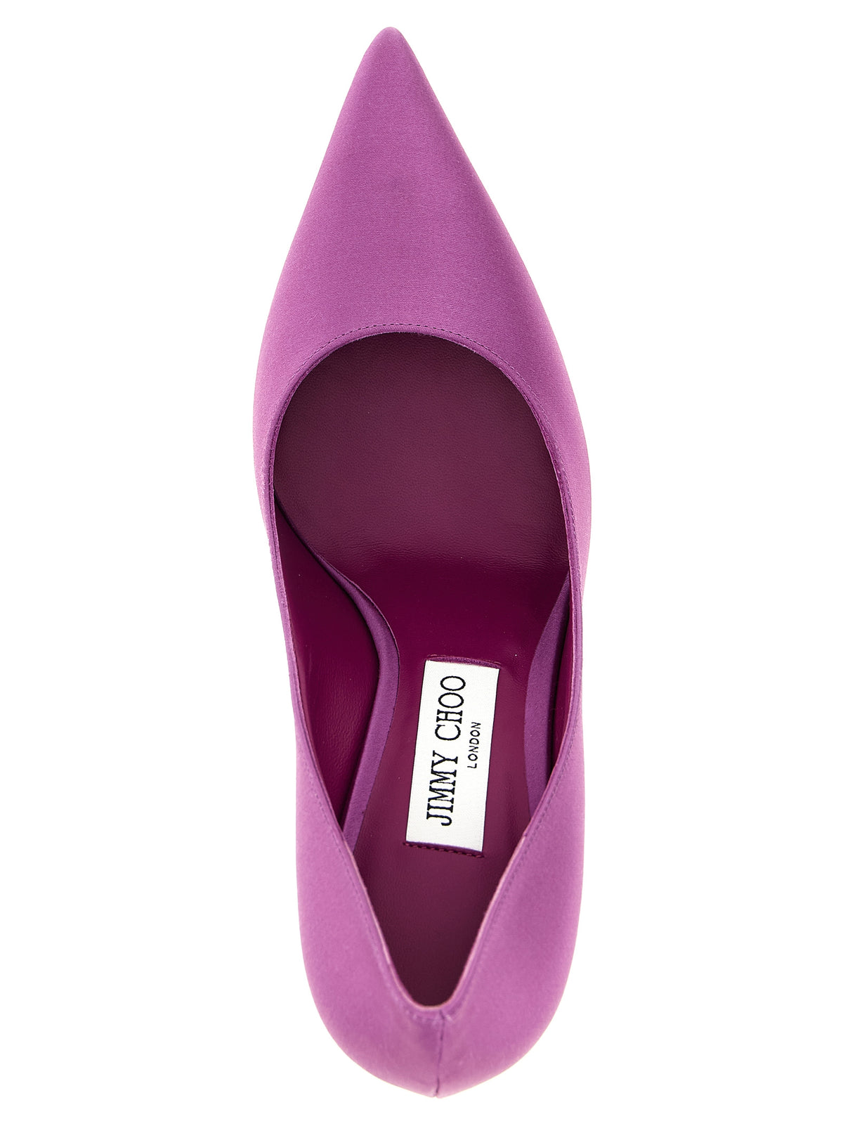 Zapatillas De Tacón Alto Con Tencel Morado Jimmy Choo