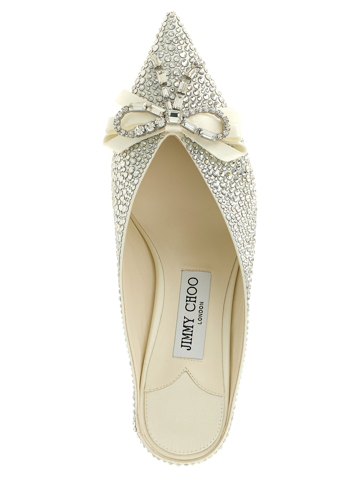 Jimmy Choo Silver Tencel Mid-Heel Shoes Auria Model