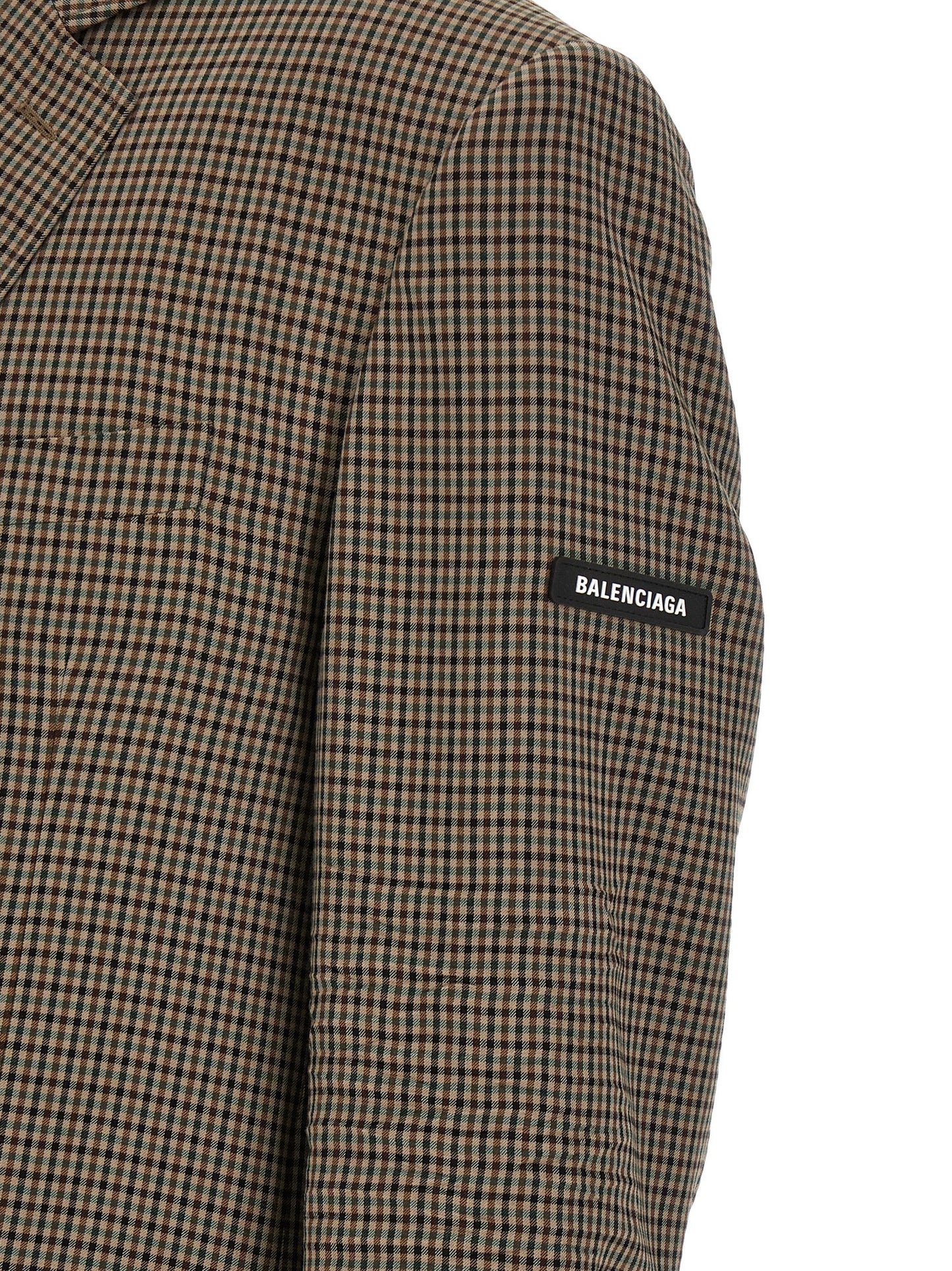 Blazer marrón de lyocell de Balenciaga