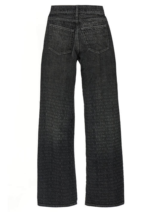 Jeans acampanados Balenciaga de algodón negro