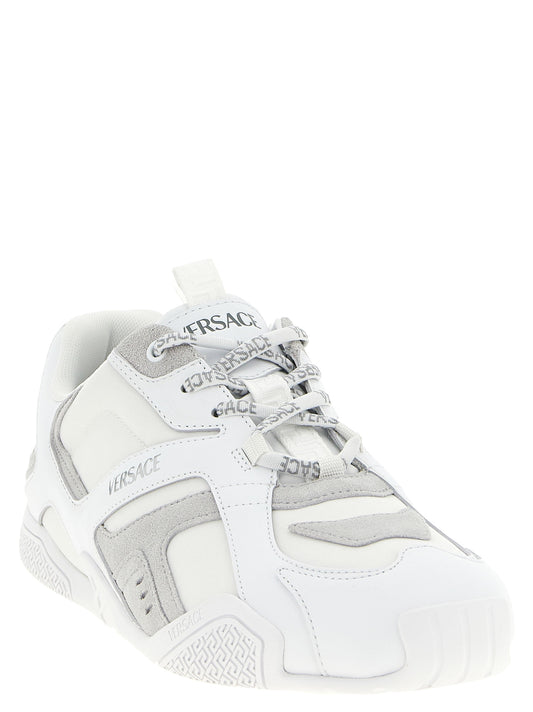 Zapatillas deportivas Versace de piel de becerro blancas
