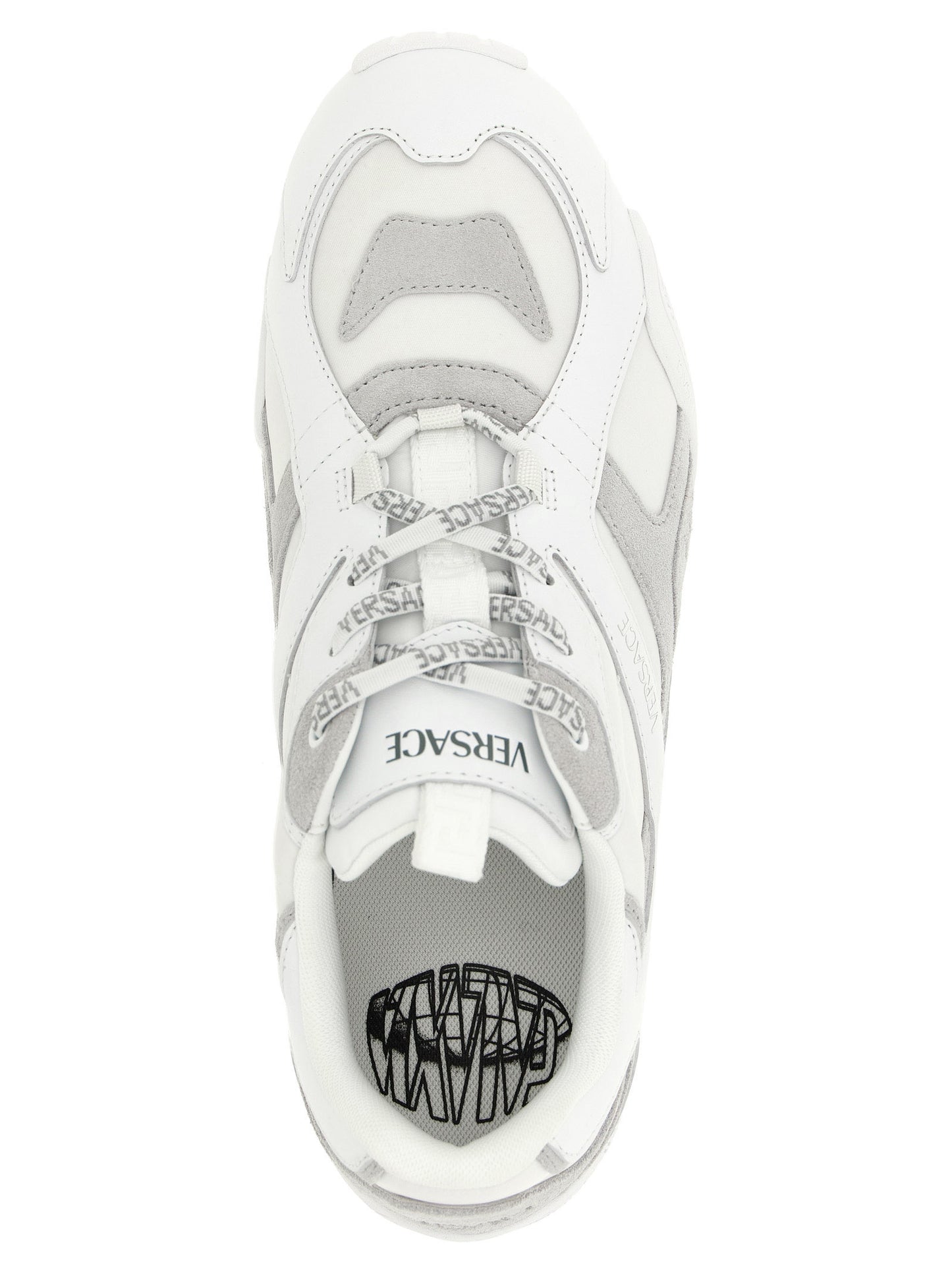 Zapatillas deportivas Versace de piel de becerro blancas