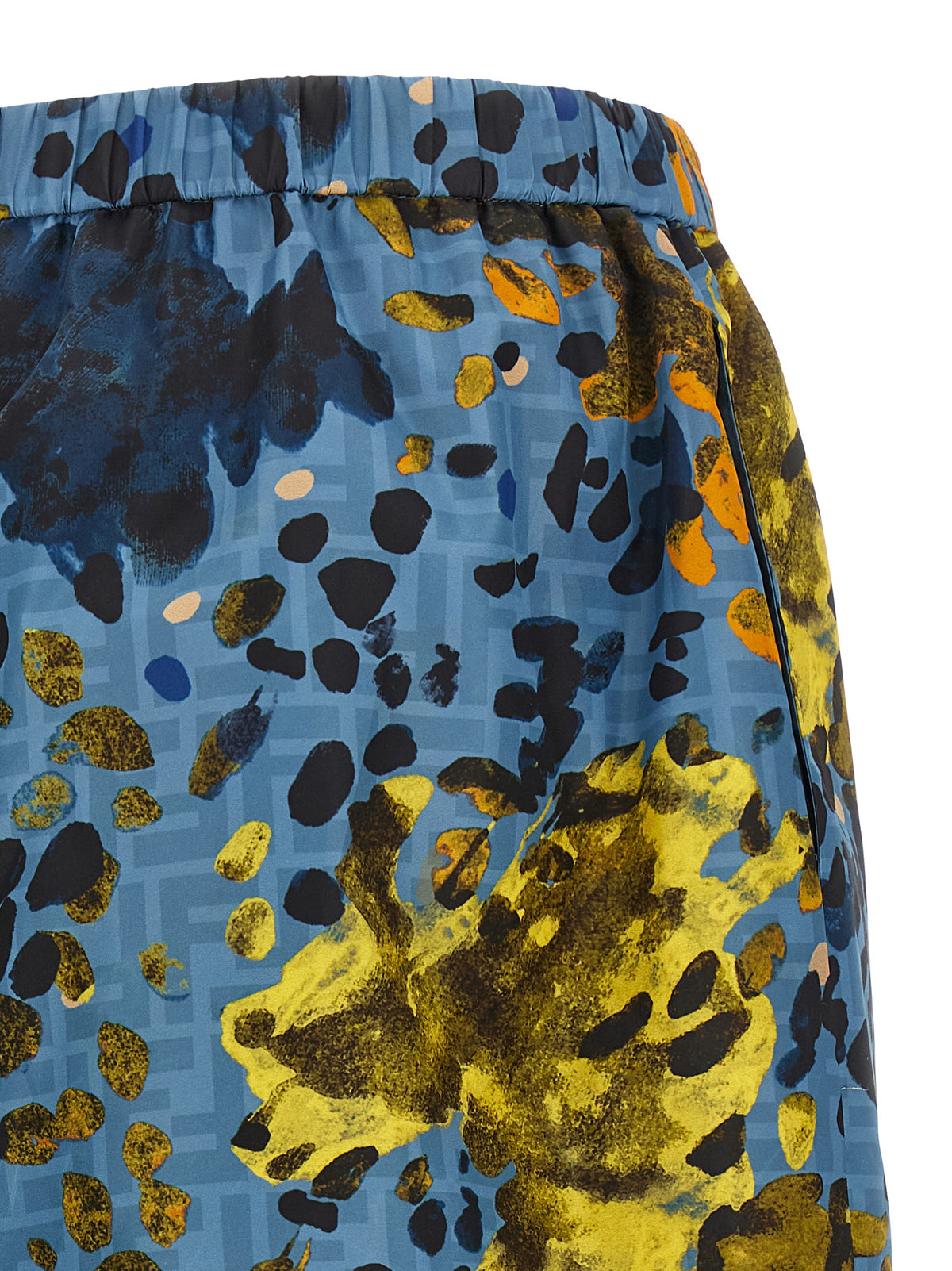 Fendi Bermudas De Poliéster Azul - Estampado Integral Con Motivo F