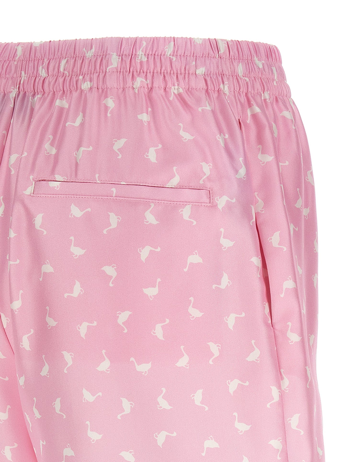 Pantalones cortos bermudas de seda multicolor de Moschino