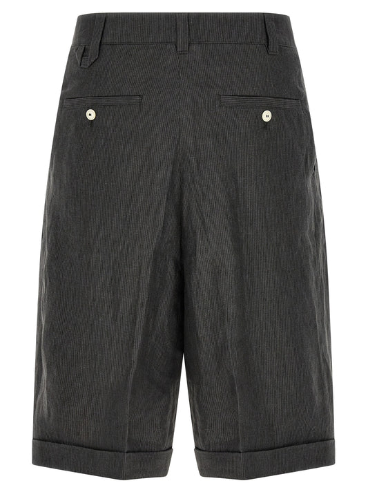 Pantalones cortos bermuda Jacquemus de lino gris