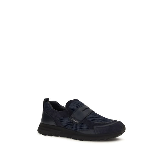 Prada Bos Taurus Collection Blue Calfskin Sneakers