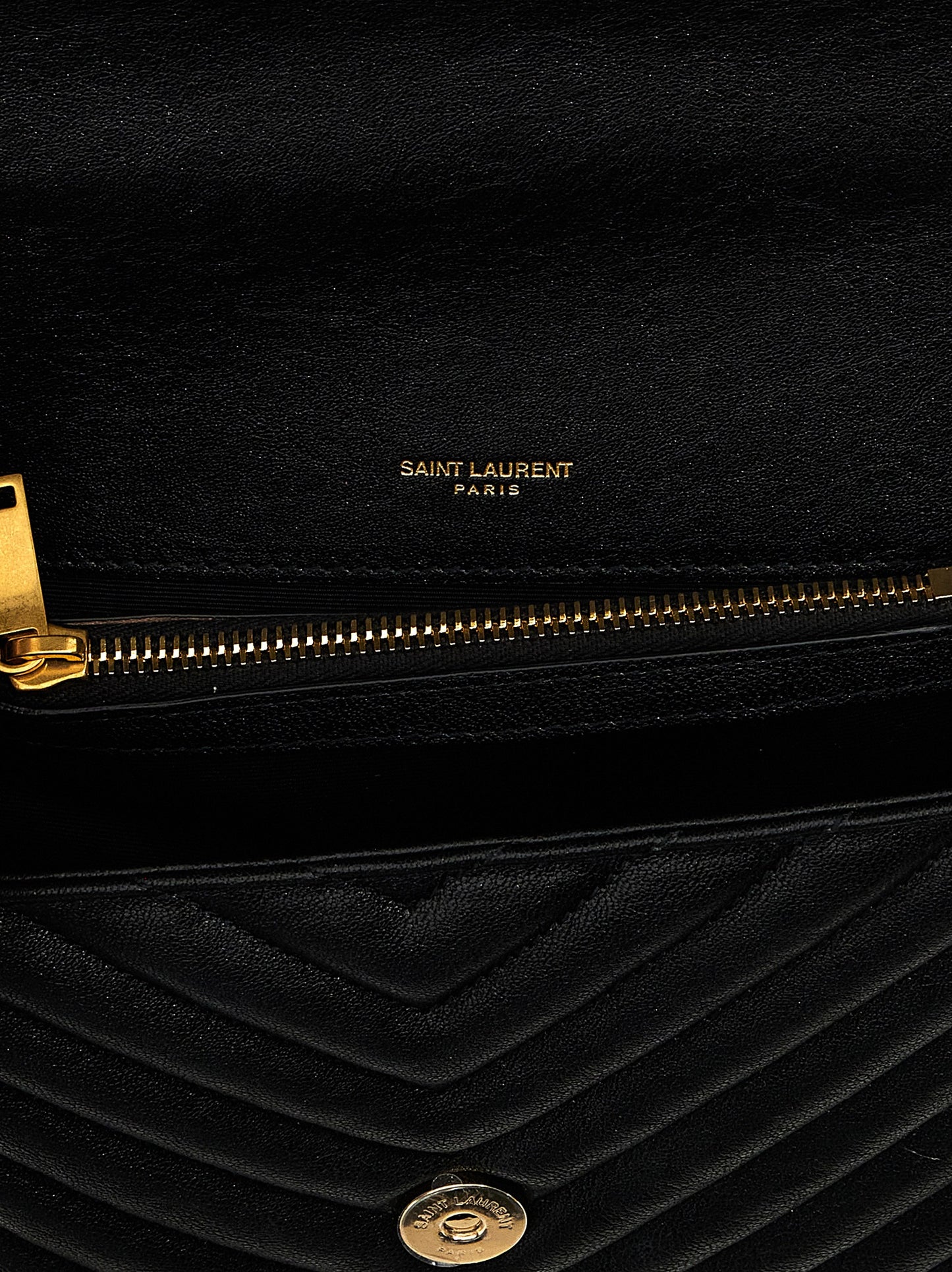 Bandolera Saint Laurent de piel de becerro negra