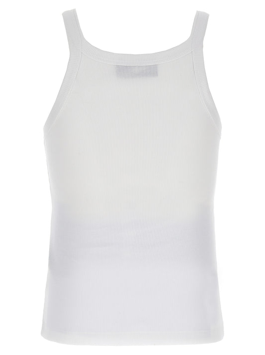 Camiseta sin mangas Fendi de algodón blanco