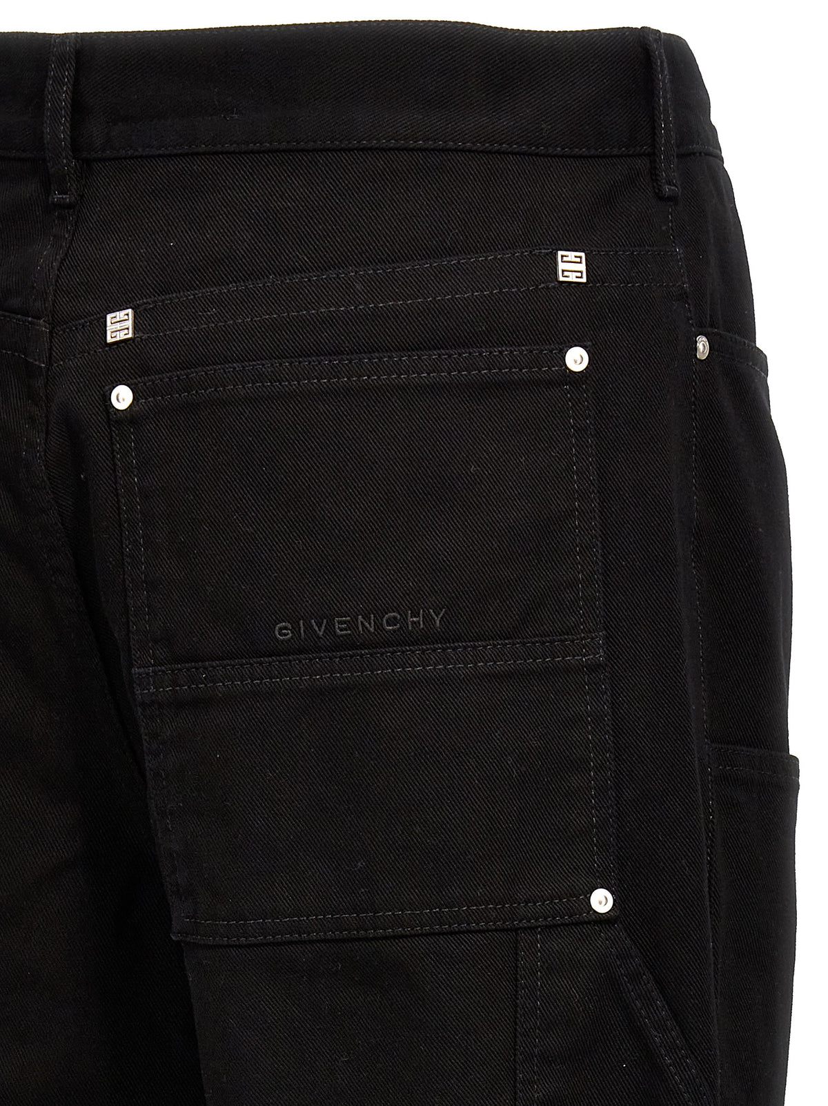 Pantalones Vaqueros Givenchy Negro De Algodón Modelo Zip Off Carpenter