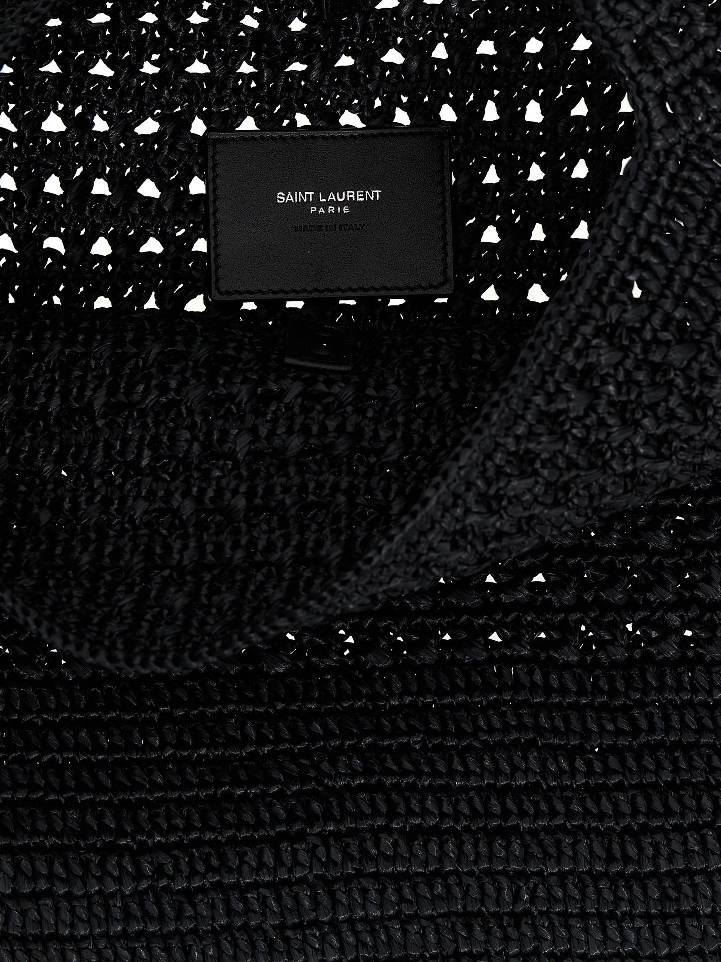 Bolso tote Saint Laurent de rafia negra