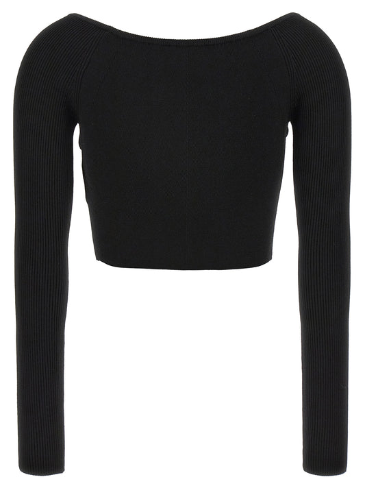Diesel Cardigan De Punto Entallado En Viscosa Negra