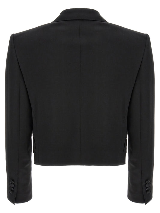 Blazer Negro De Lana Virgen Por Dolce & Gabbana