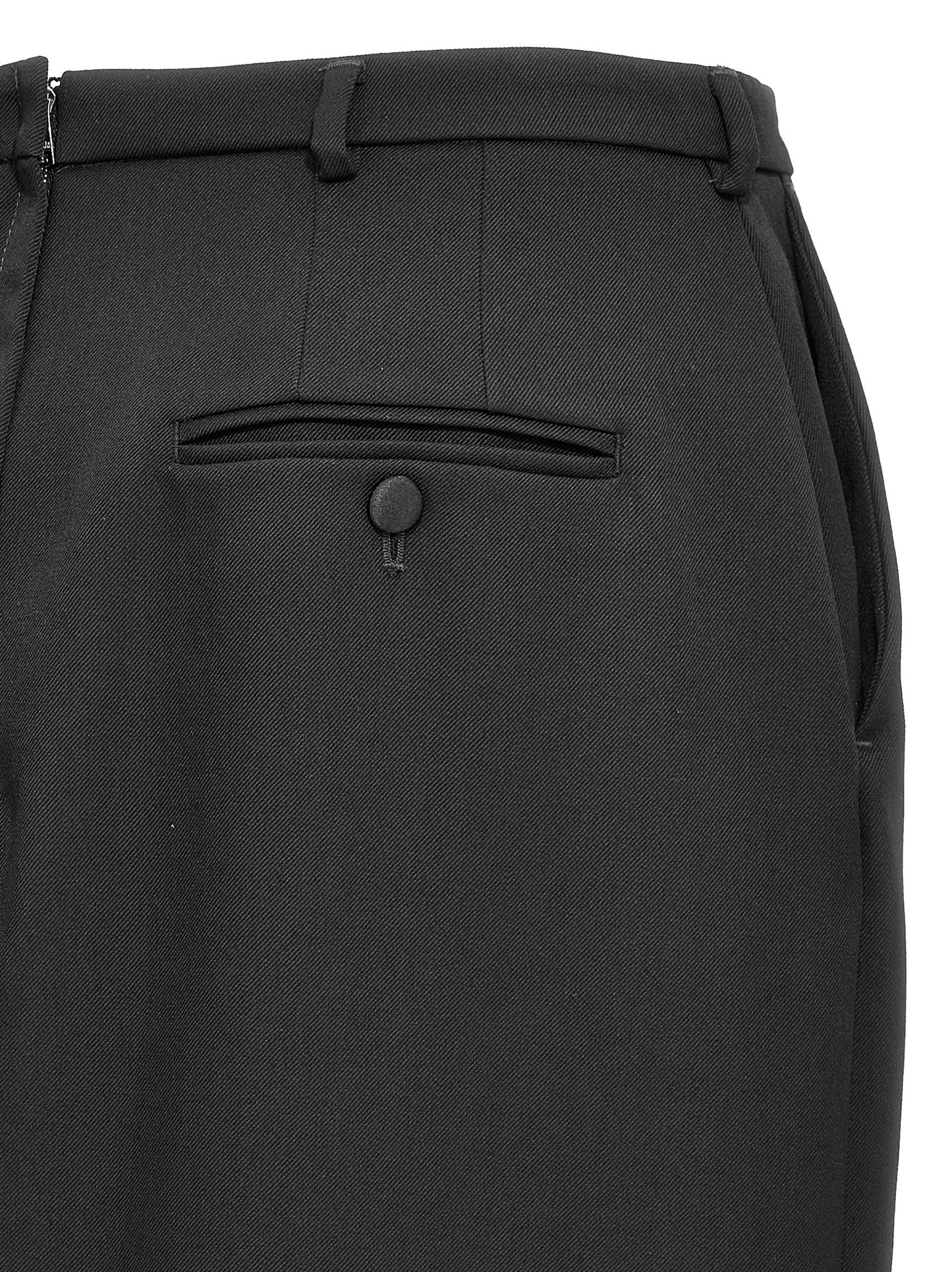 Falda midi Dolce & Gabbana de lana virgen negra