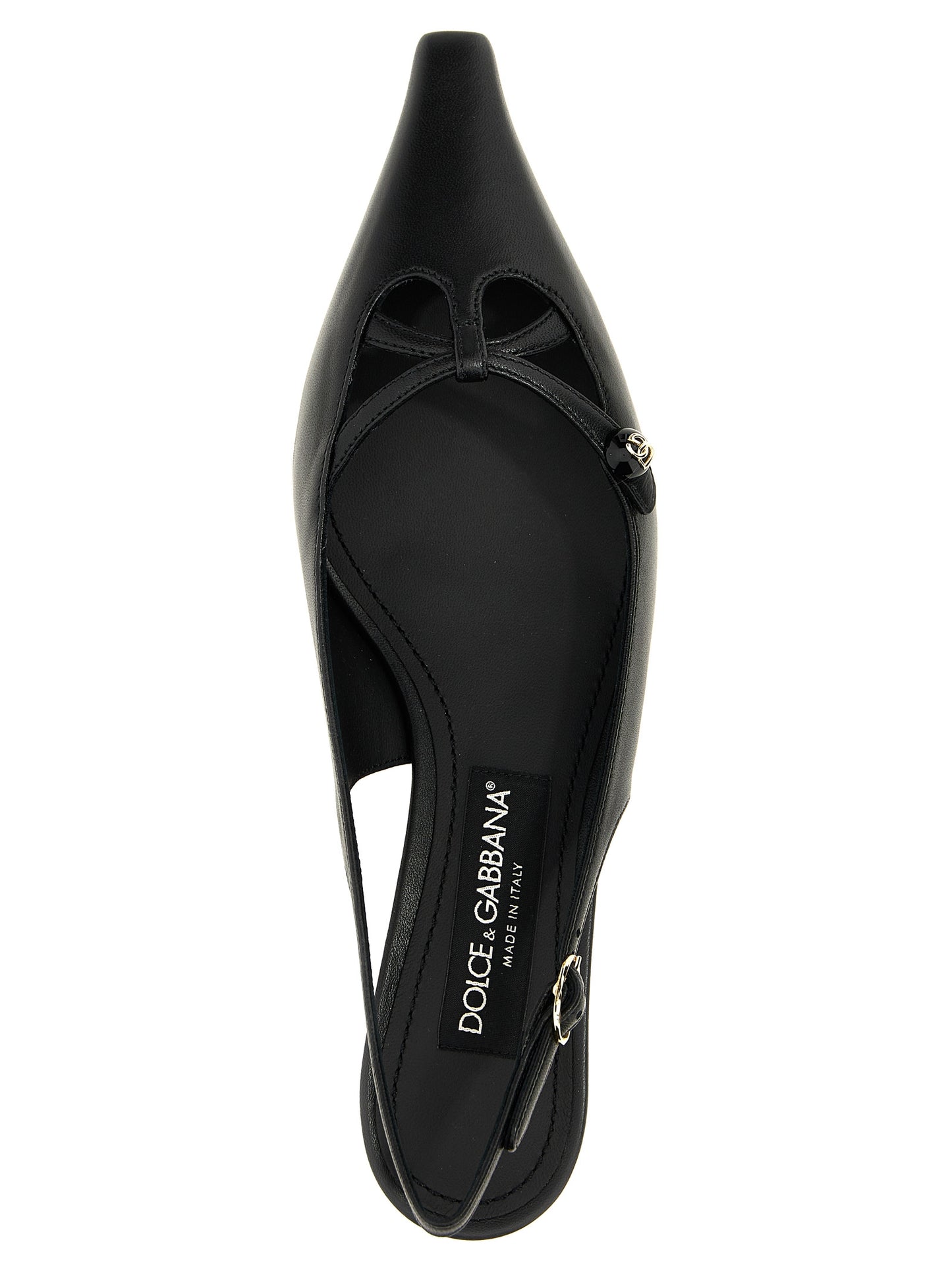 Dolce & Gabbana Escarpins Mi-Talons En Cuir D'Agneau Noir