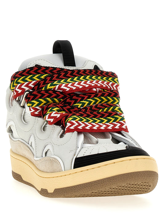 Zapatillas gruesas Lanvin de piel de becerro gris