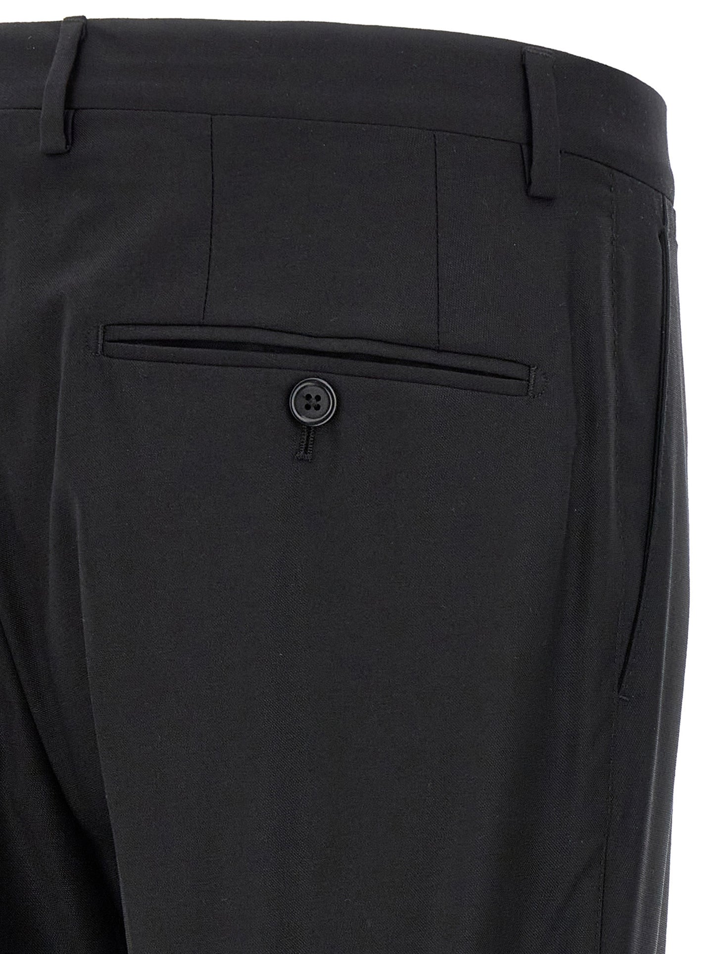 Dolce & Gabbana Black Martini Model Virgin Wool Two-Piece Suit