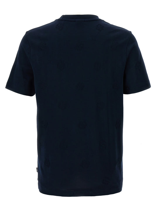 Camiseta de algodón azul Hugo Boss