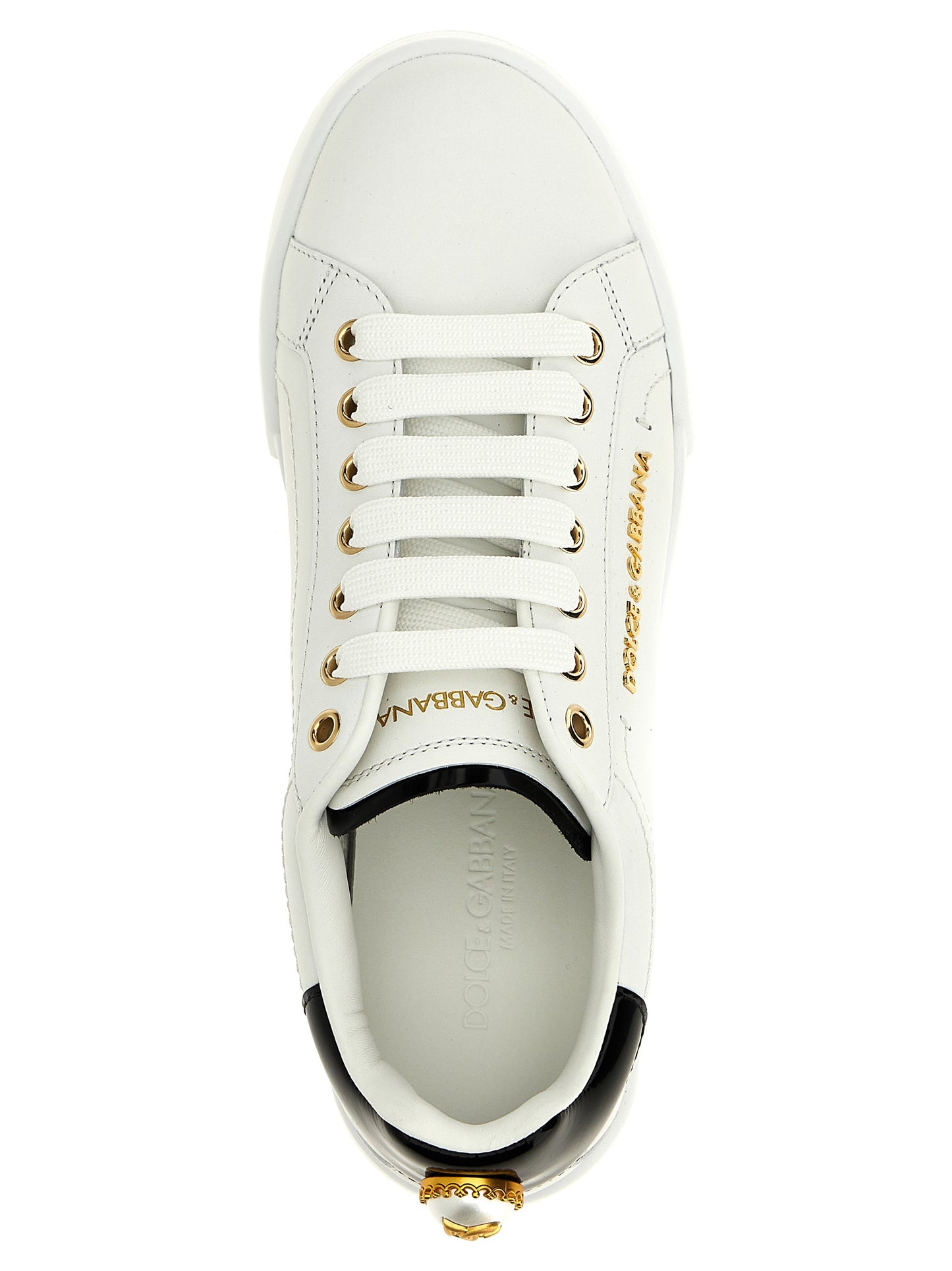 Dolce & Gabbana Bicolor Calfskin Low-Top Sneakers