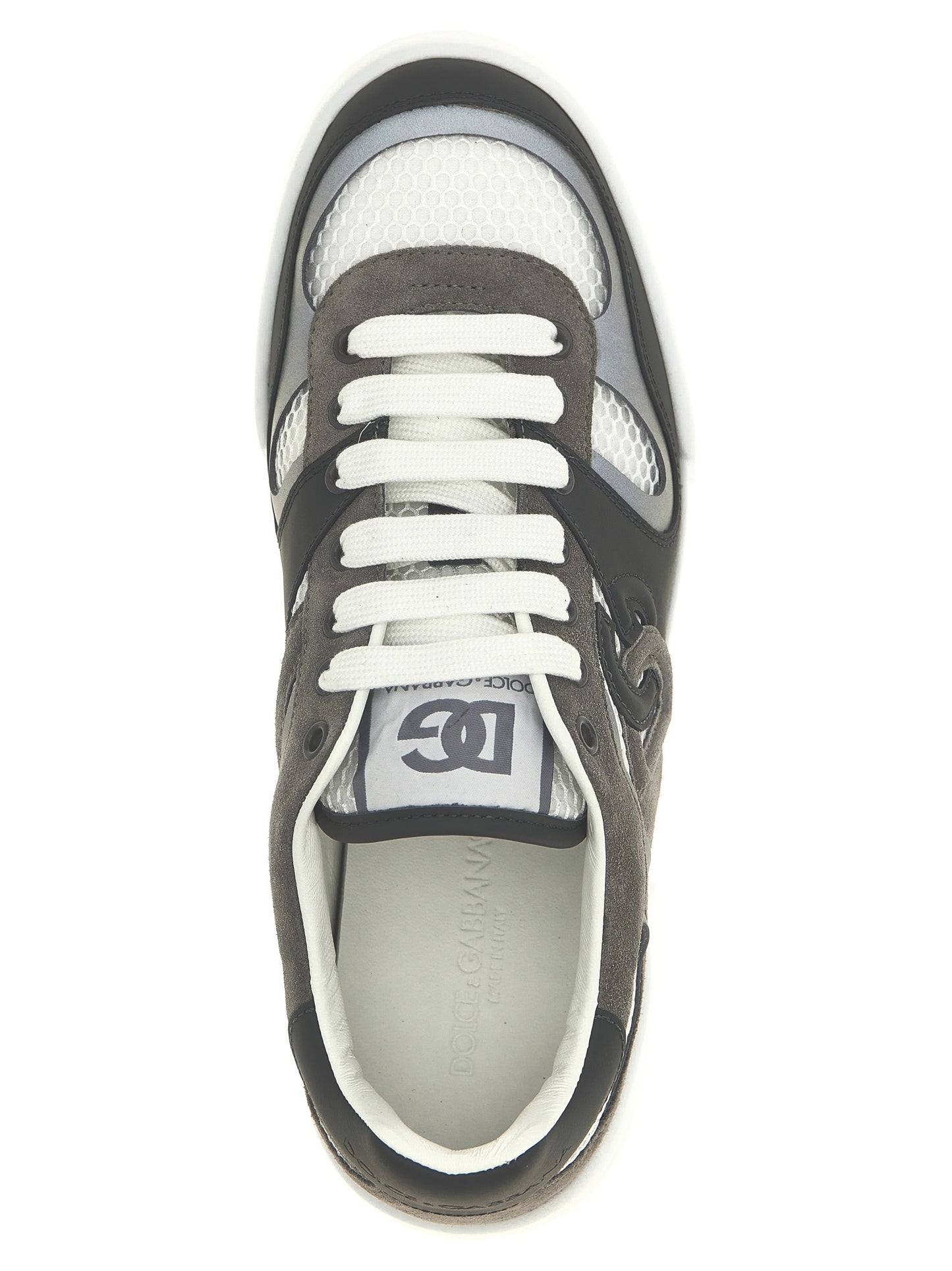 Dolce & Gabbana Zapatillas Deportivas De Cuero De Becerro Gris