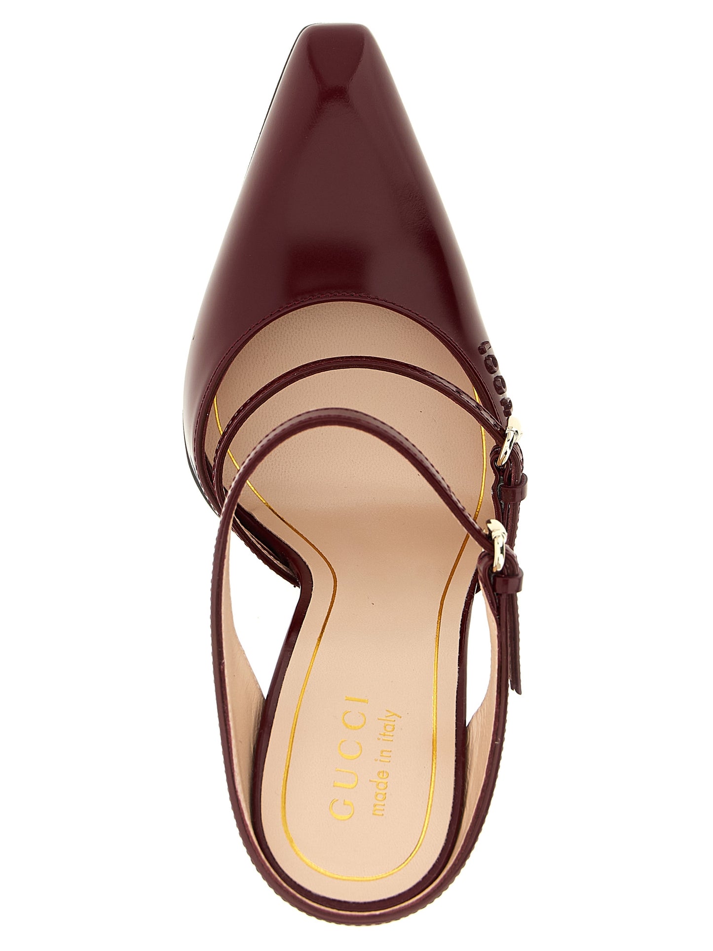 Sandalias Gucci De Tacón De Cuña En Piel Multicolor