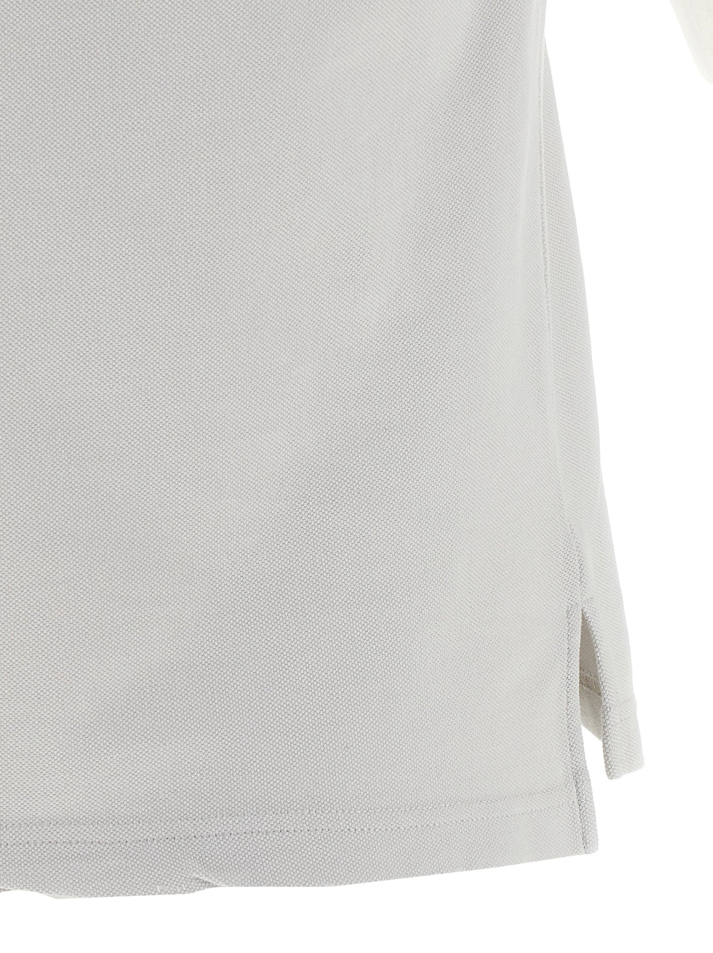 Polo Balenciaga en coton gris avec finition usée