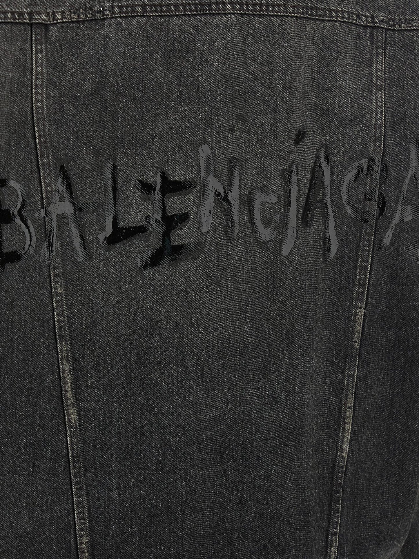 Chaqueta vaquera de algodón gris Balenciaga