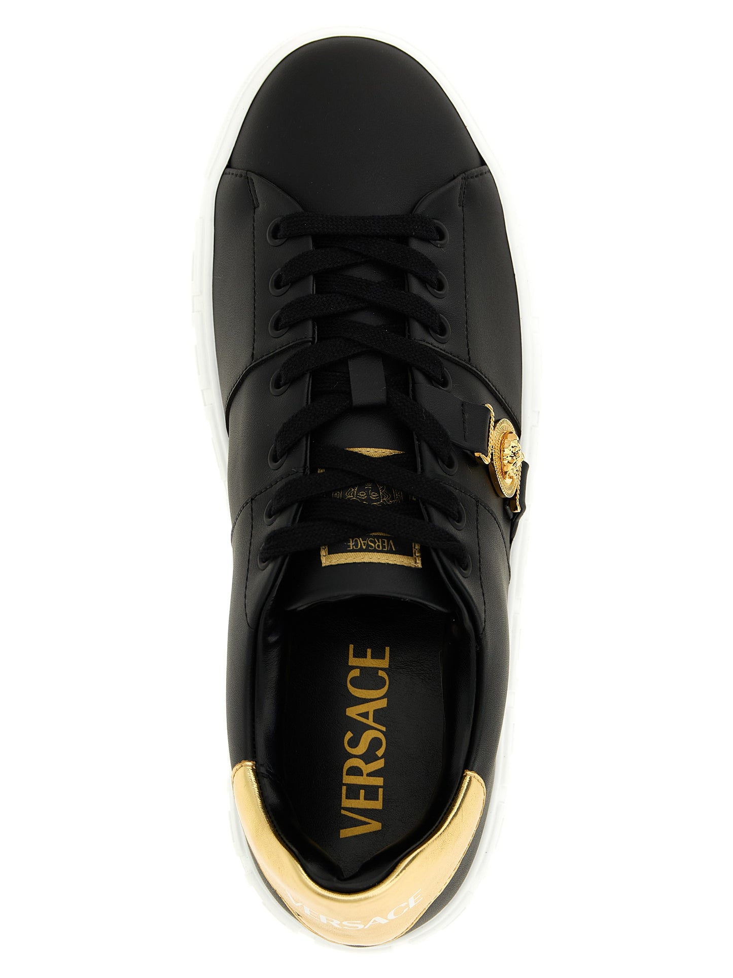 Zapatillas bajas de nailon negro Versace