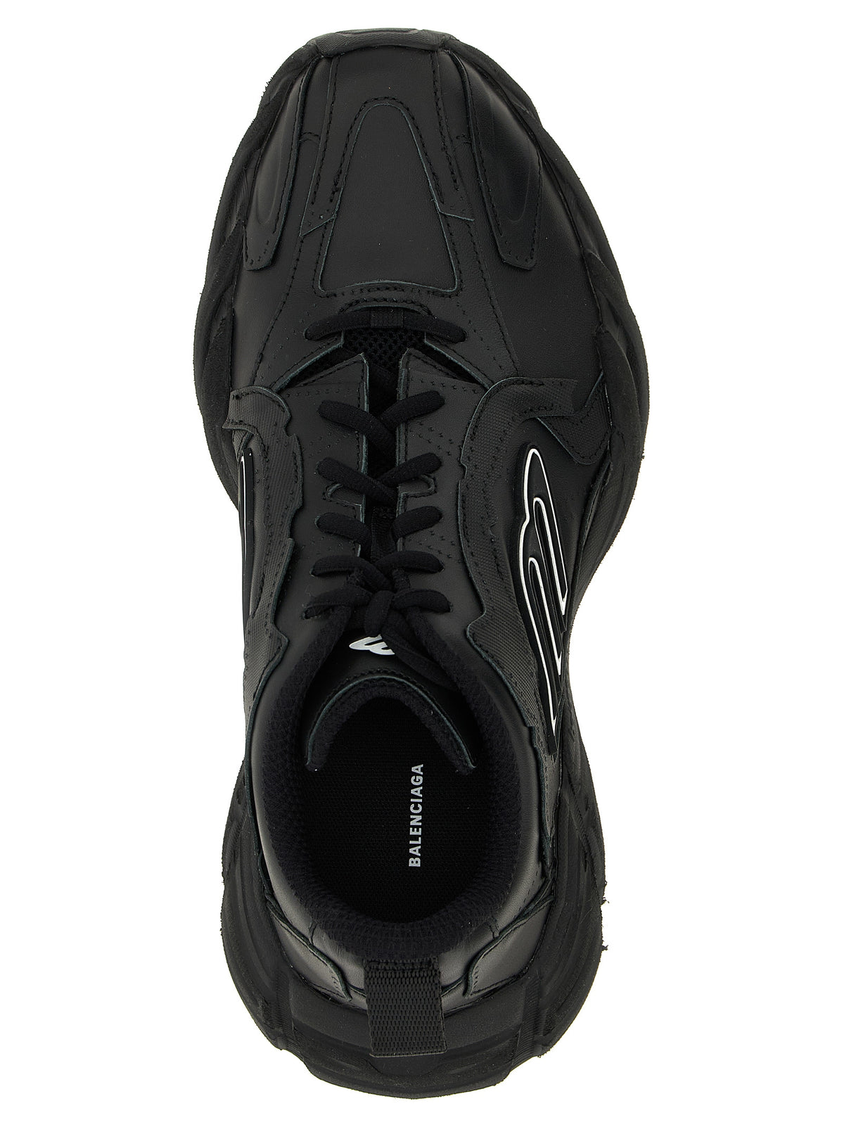 Zapatillas Deportivas De Piel Becerro Negra Balenciaga