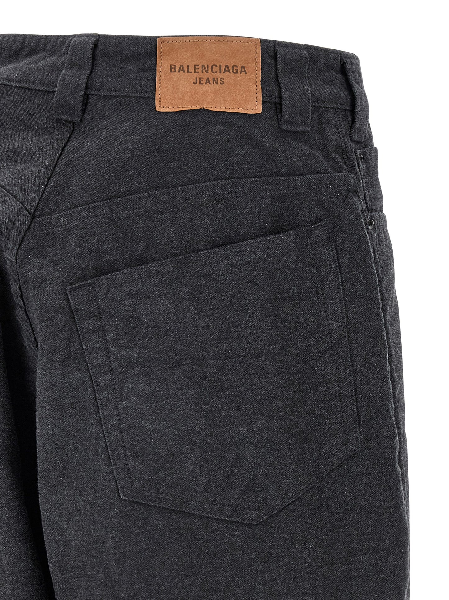 Pantalones casuales de algodón gris Balenciaga