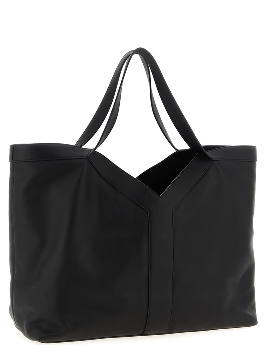 Bolso tote Saint Laurent de piel de becerro negra