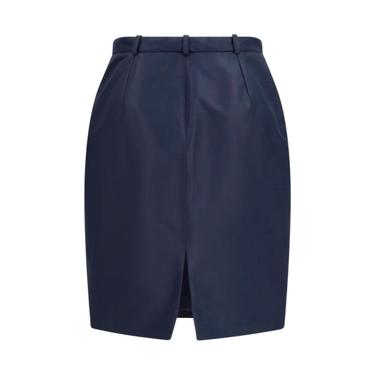 Falda de seda azul de Gucci