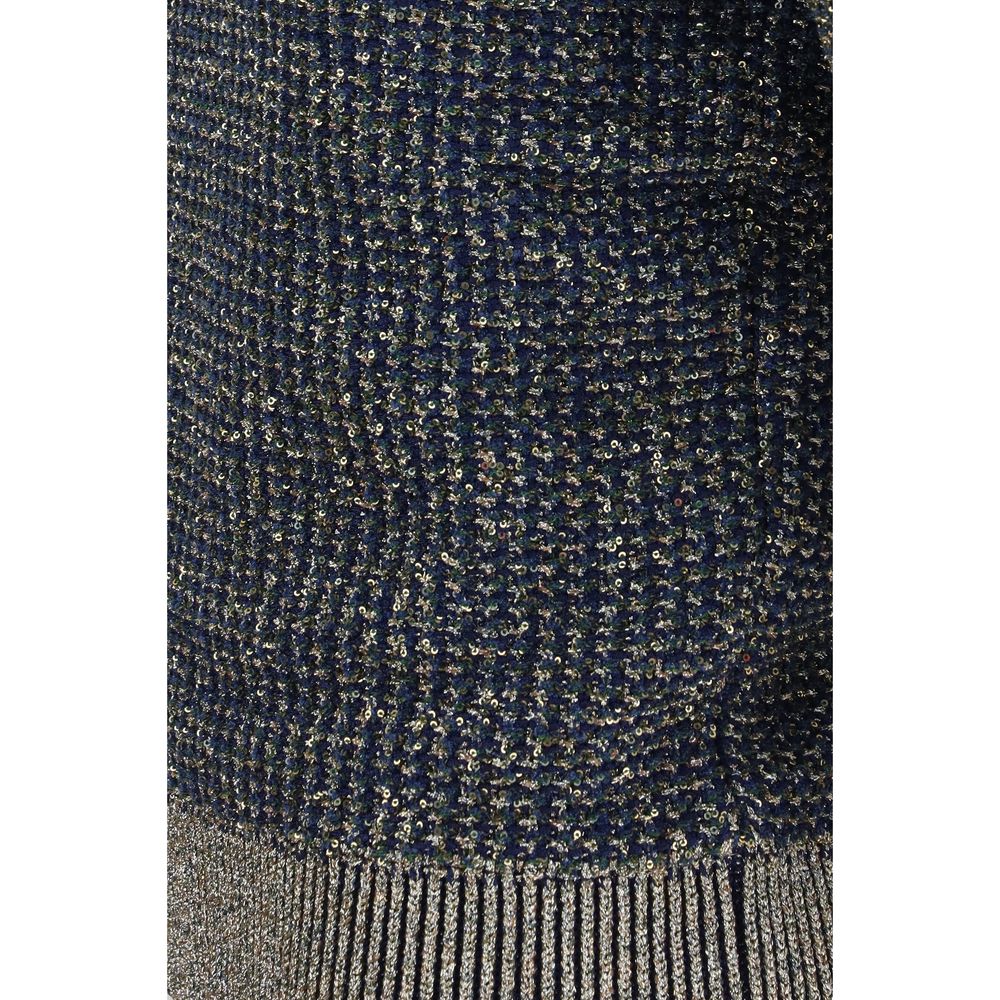 Balmain Jersey De Poliamida Acabado Brillante Azul