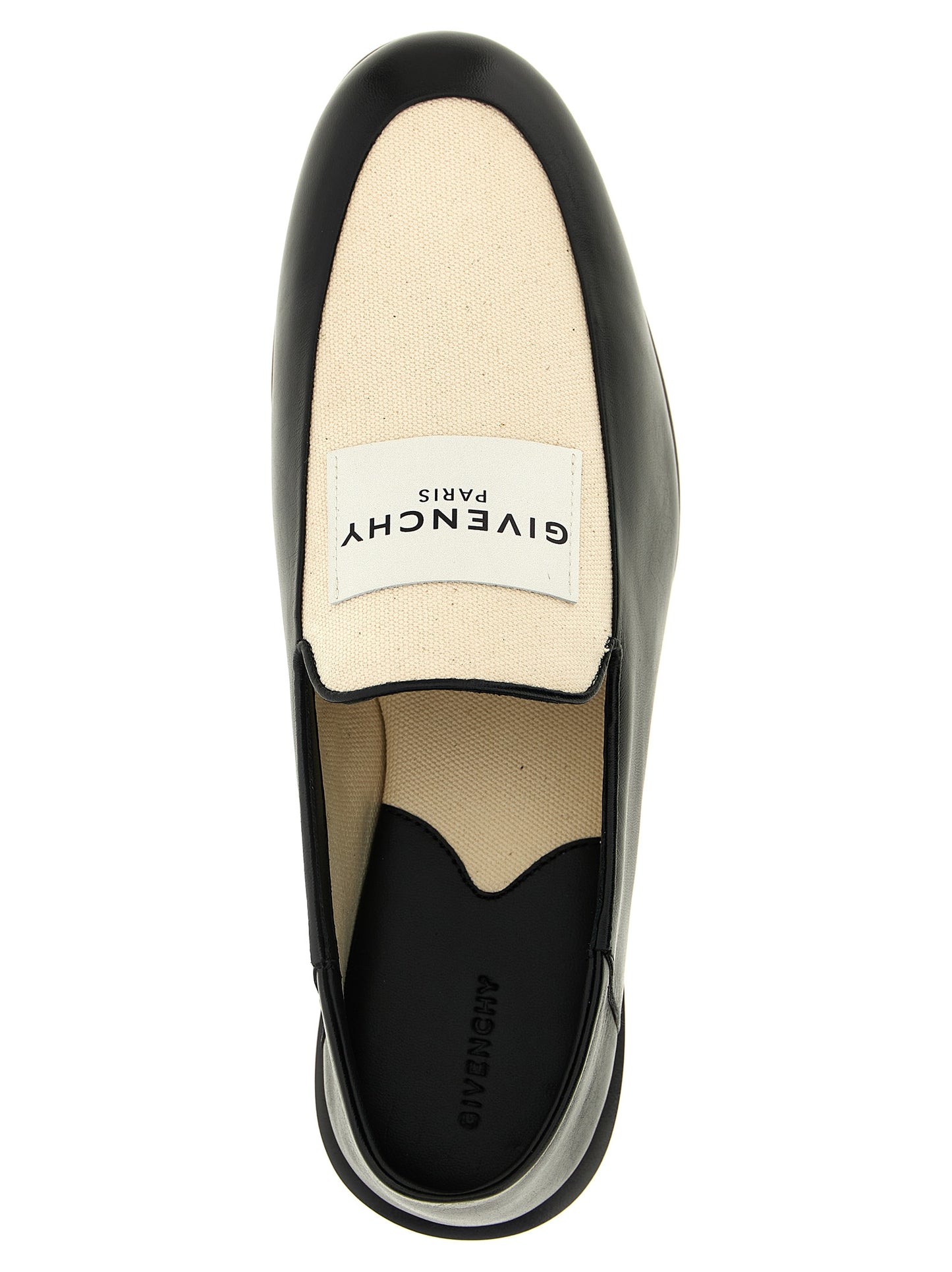 Mocasines sin cordones de cuero de cordero negros de Givenchy