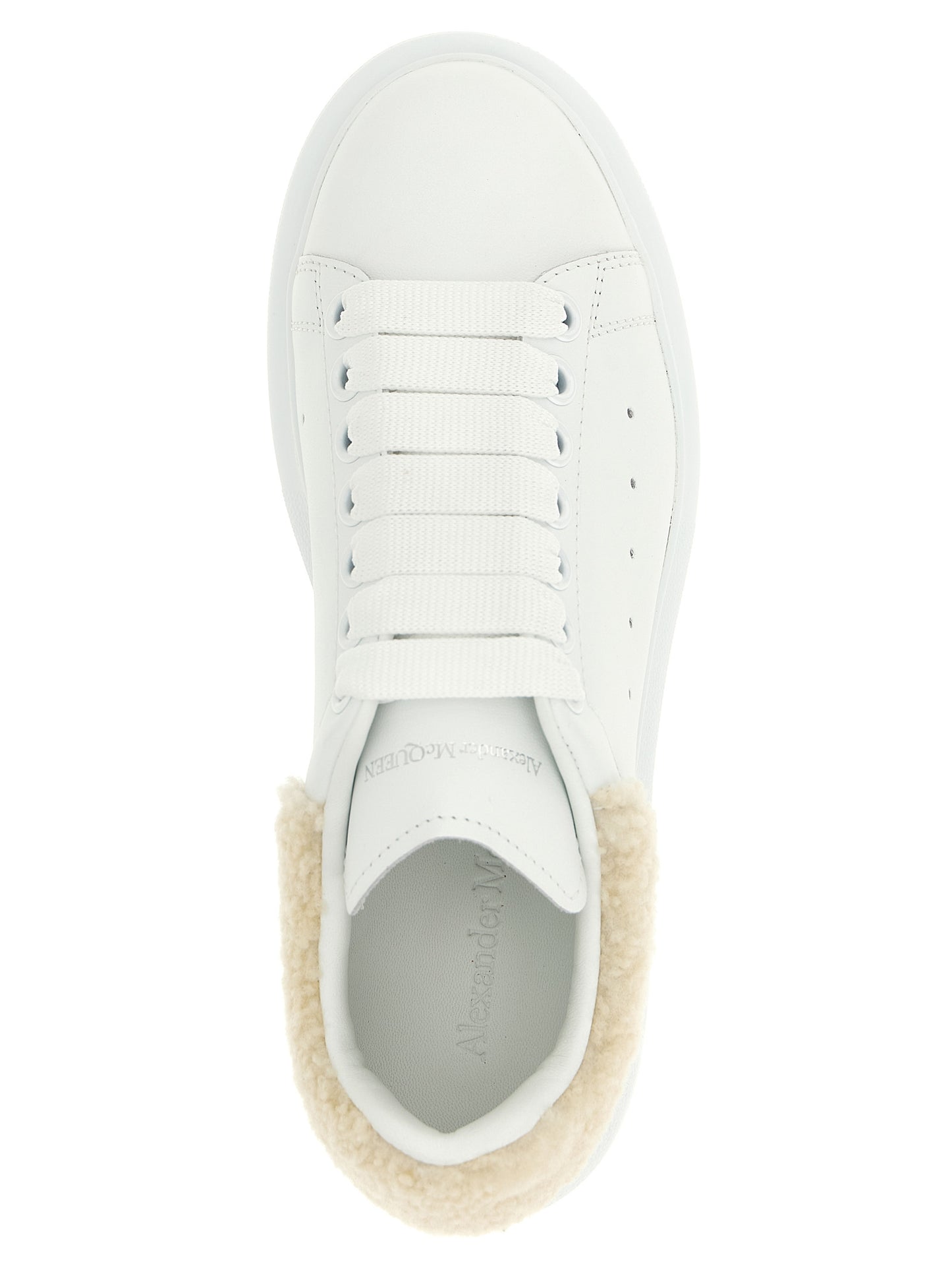 Baskets Alexander McQueen en cuir de veau beige chunky