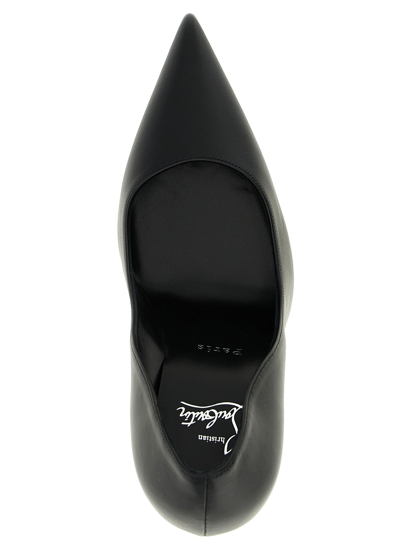 Zapatos de tacón de piel de cordero negra de Christian Louboutin