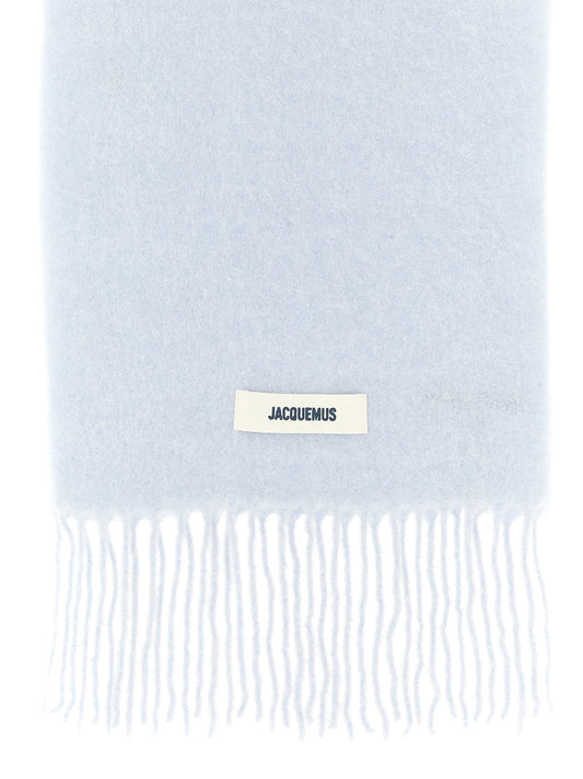 Jacquemus Bufanda De Alpaca Azul - Acabado Refinado