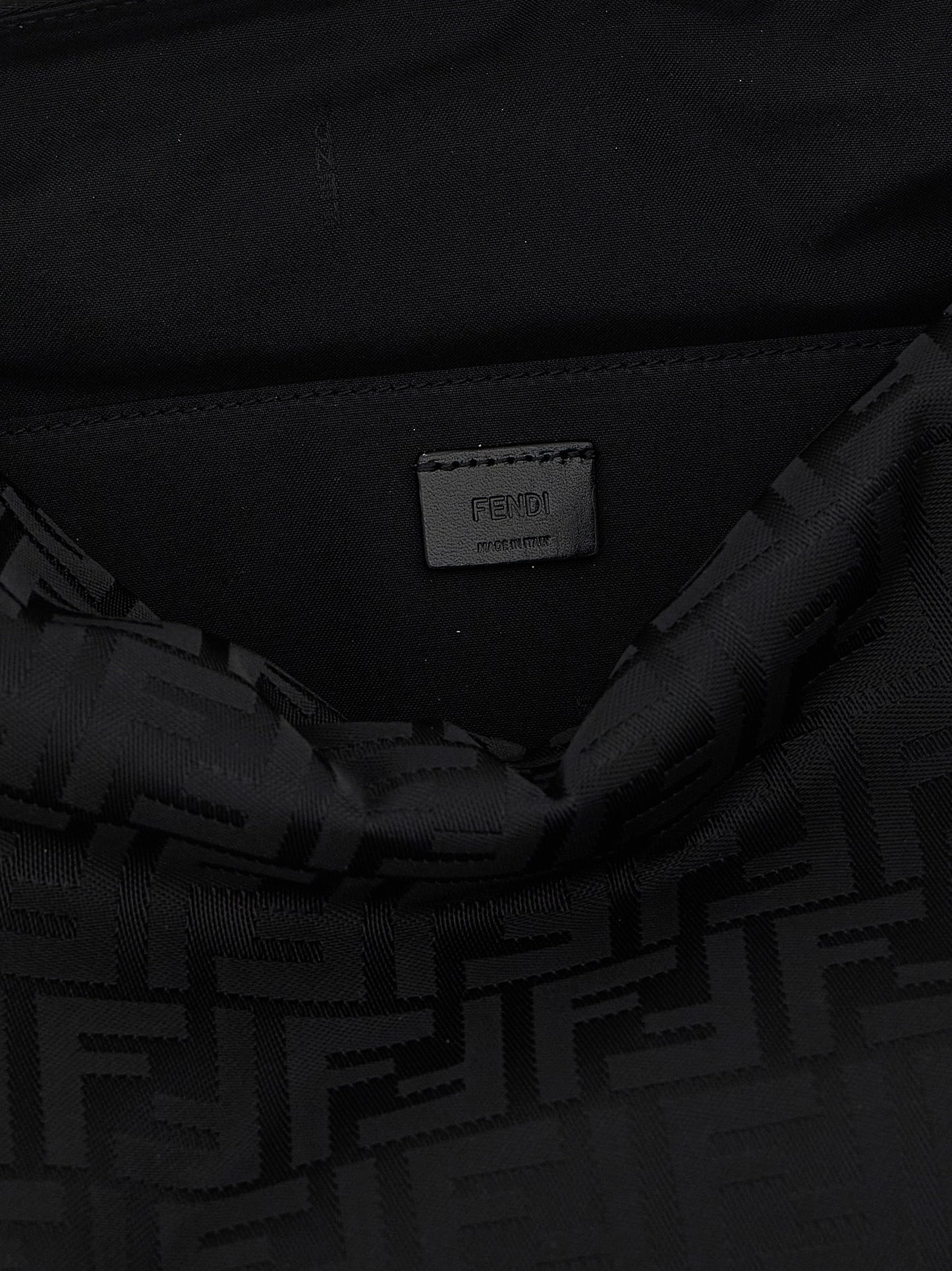 Bolso De Hombro Fendi Con Tejido De Poliamida Y Color Negro
