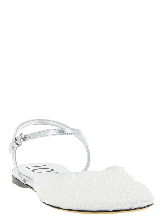 Bailarinas Loewe de poliamida blanca