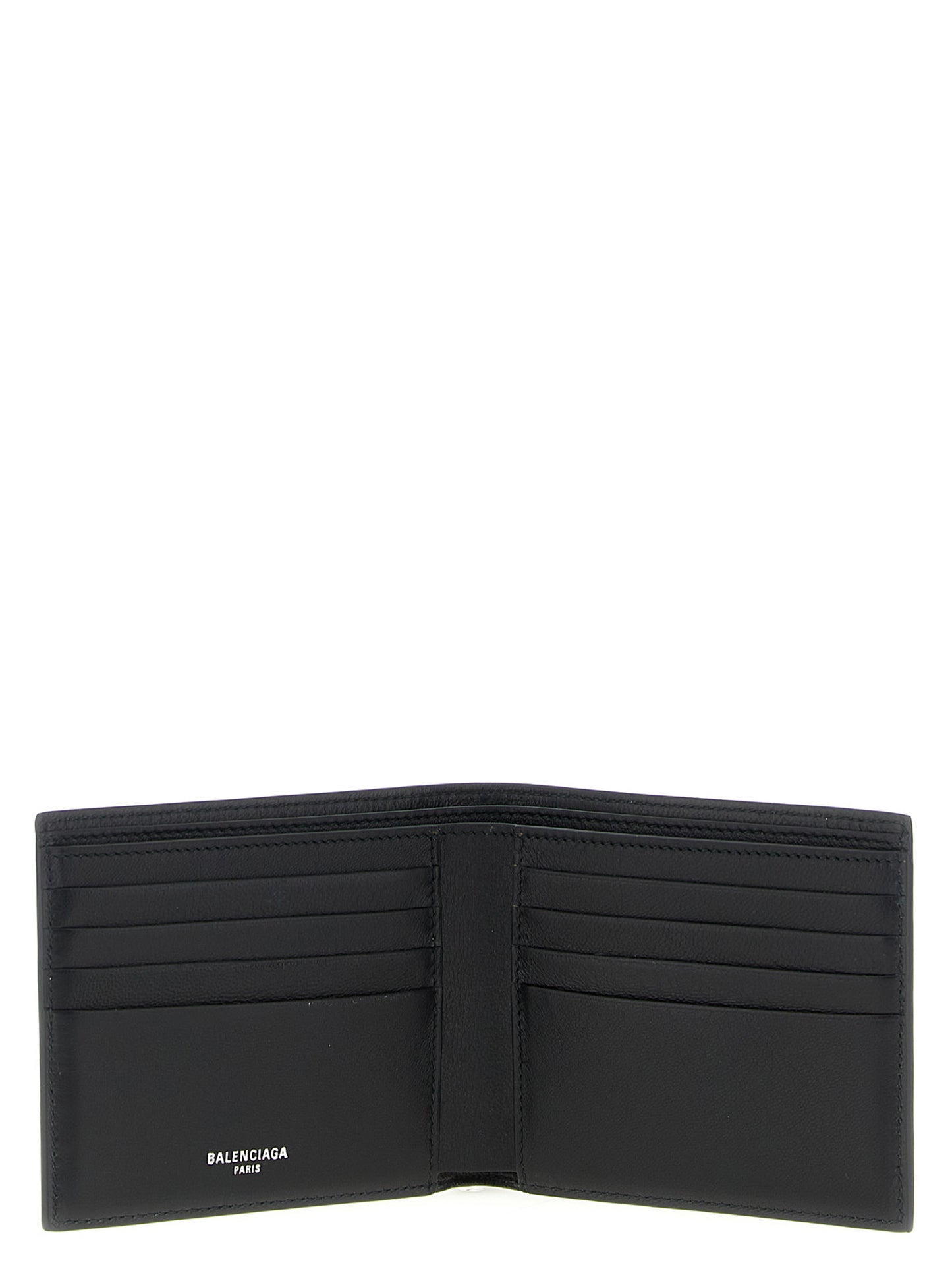 Portefeuille Balenciaga en cuir de veau noir