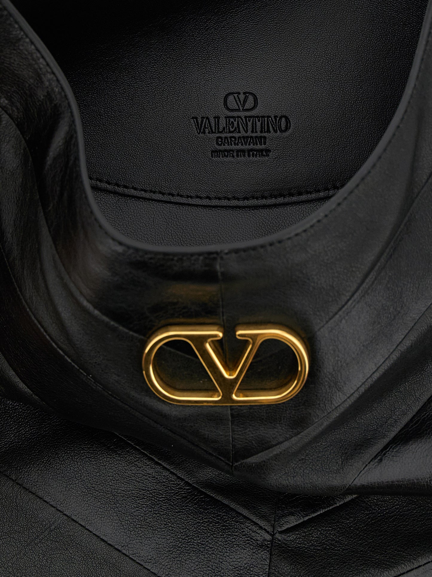 Bolso de hombro Valentino Garavani negro de piel de cordero