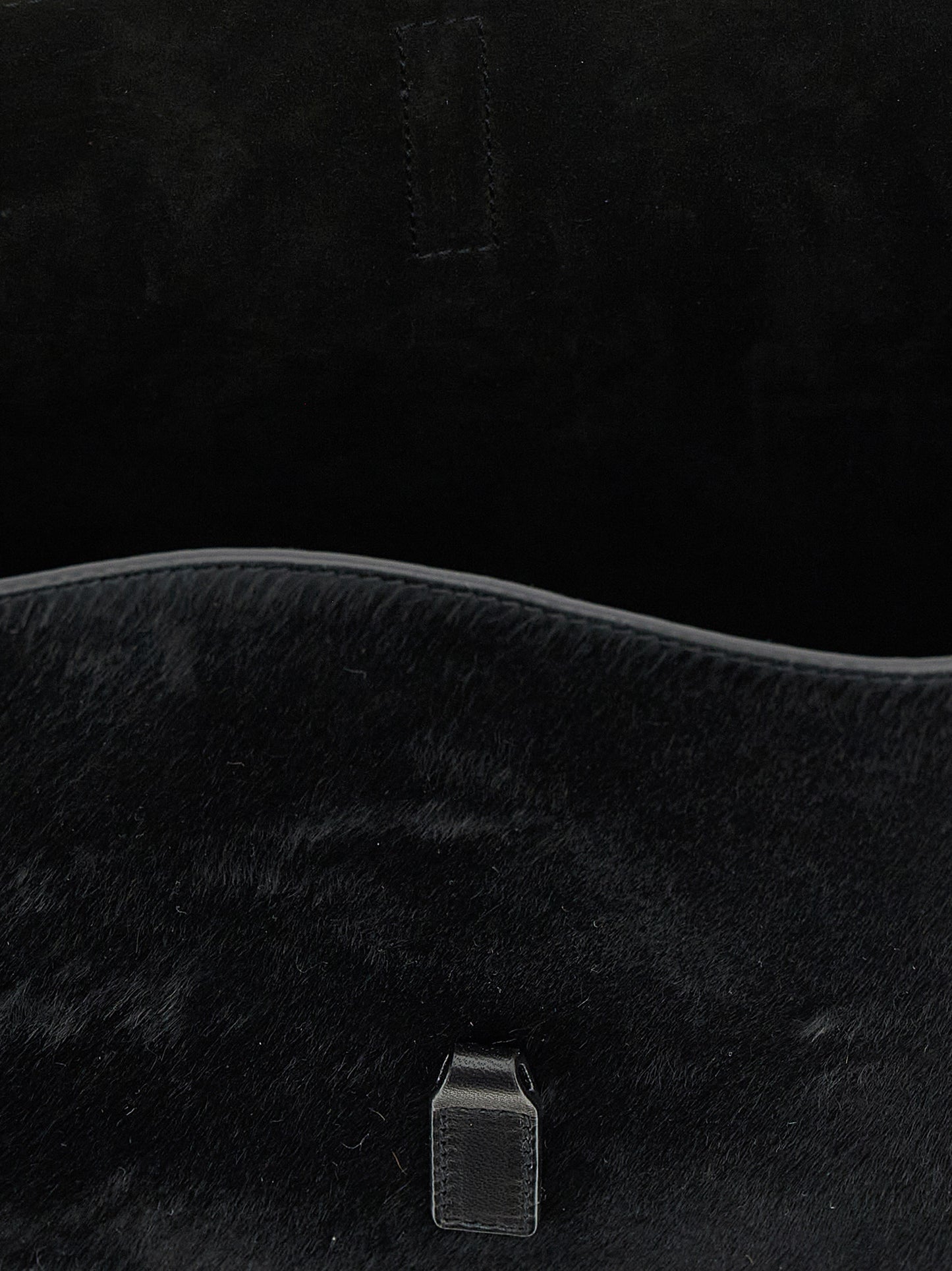 Sac porté épaule Saint Laurent en cuir de veau noir