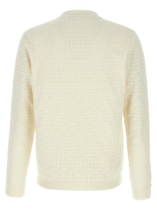 Cárdigan de algodón blanco Fendi
