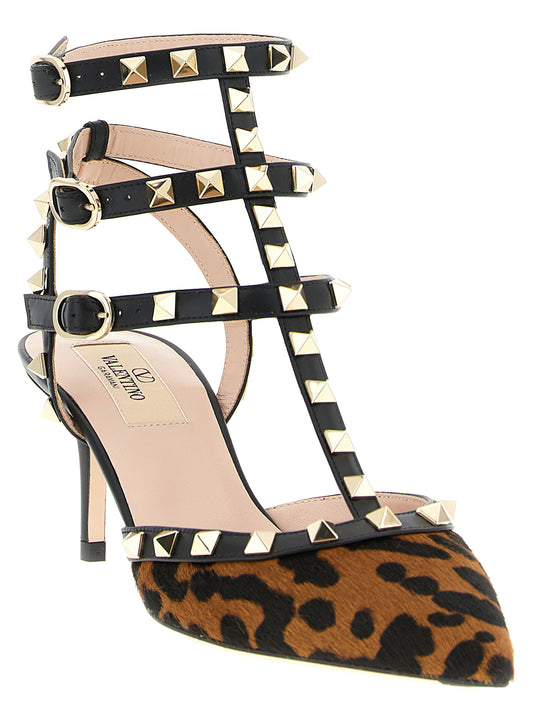 Valentino Garavani Tacones Tacón Medio Cuero de Becerro Multicolor