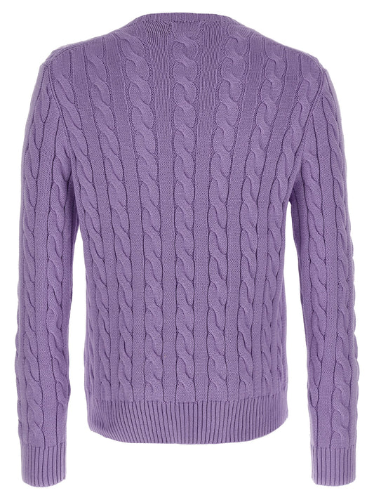 Cárdigan morado de algodón Polo Ralph Lauren