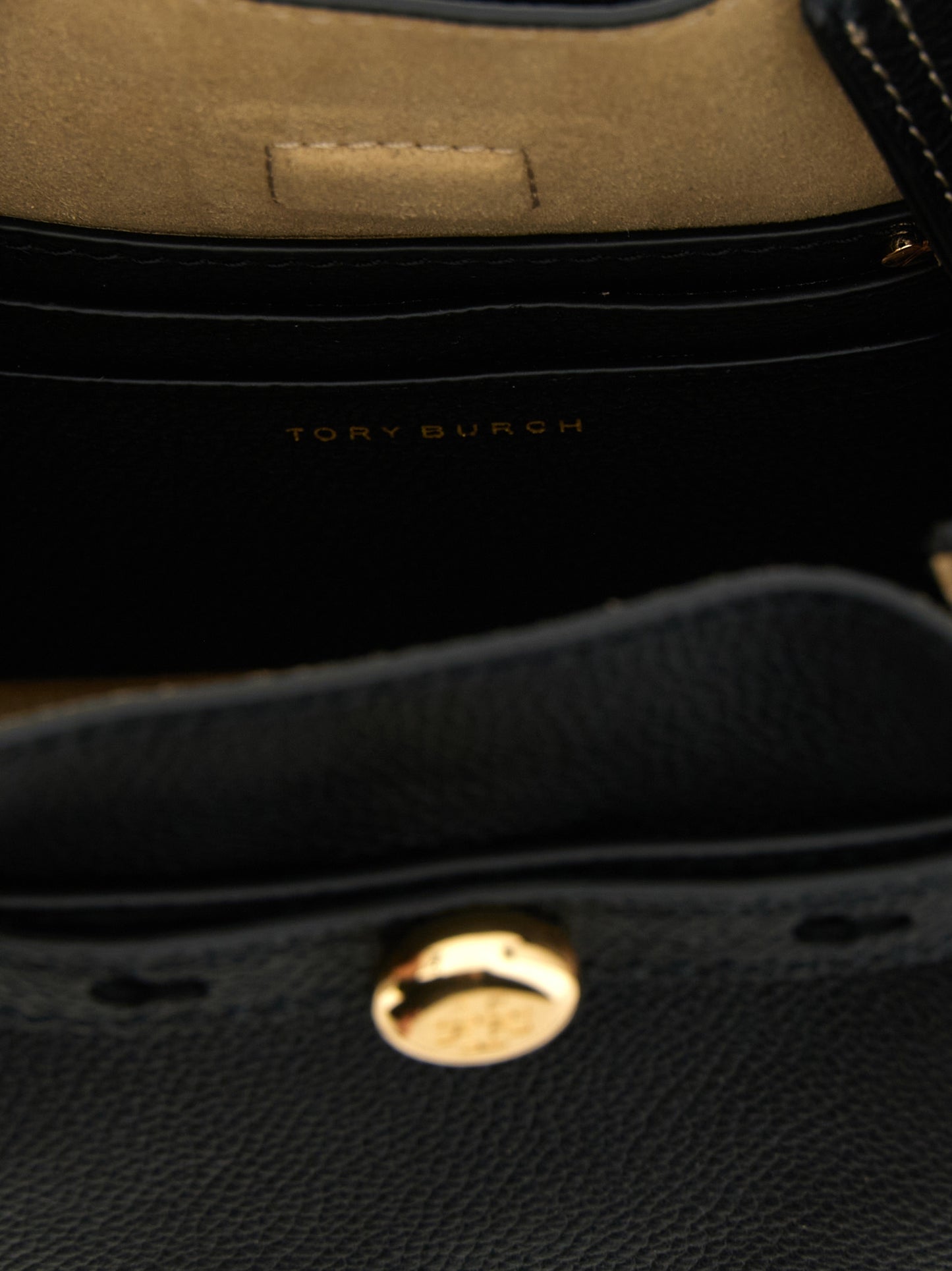 Bolso cruzado Tory Burch de piel de vaca negra