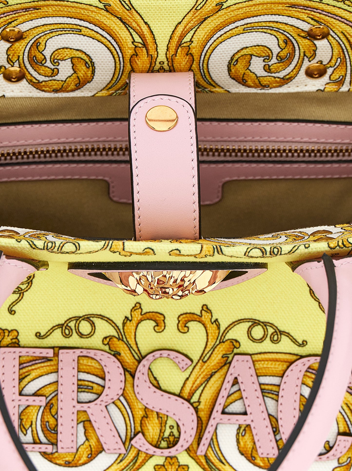 Bolso tote de algodón multicolor Versace